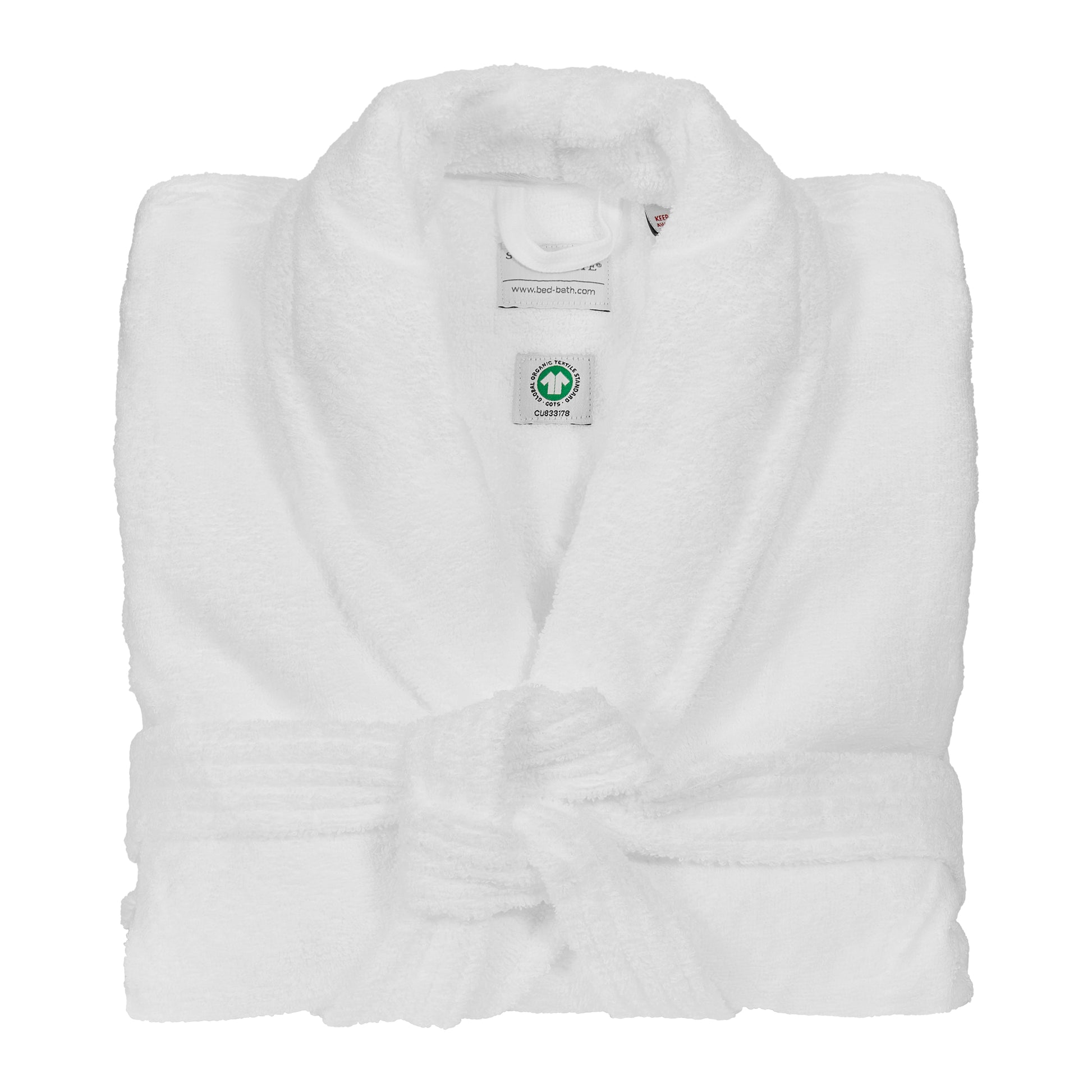 Scandinavian White bathrobe white folded